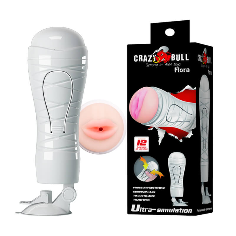 Âm Đạo Giả Dính Tường Crazy Bull White Flora